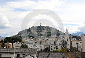 Virgin of El Panecillo and Quito photo